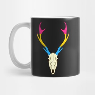 Pansexual Pride Deer Skull Mug